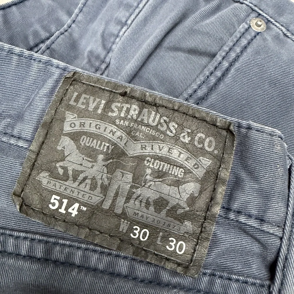 Levi's 514 Straight Jeans Men's 30x30 Blue Stretch Denim Pants Chinos Straight